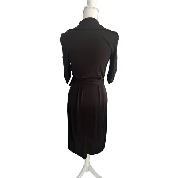 DIANE VON FURSTENBERG DVF Brown Signature Wrap Dress Size 2 - Picture 3 of 8